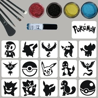 Schmink Specialist Pokemon Glittertattoo Set