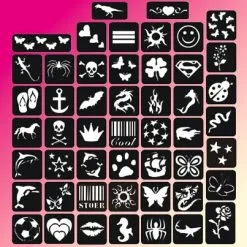 Schmink Specialist Populair Glittertattoo Sjablonenset