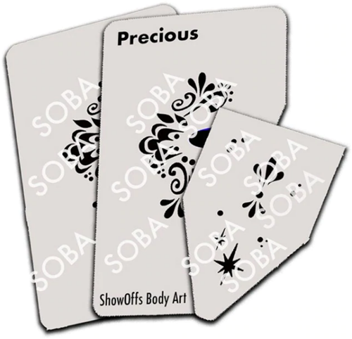 ShowOffs Body Art Precious Masker Schmink Sjabloon - Afbeelding 2