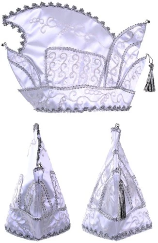 Party Xplosion Prinsenmuts Wit Zilver Maat 63