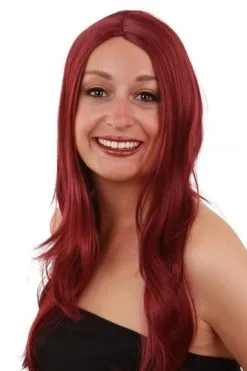 Party Xplosion Pruik Anne Bordeaux Rood