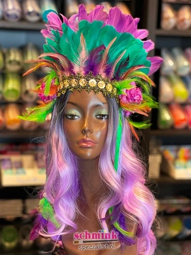 Party Xplosion Pruik Faye Lila Lang Haar - Afbeelding 2