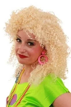 Party Xplosion Pruik Nicky Blond Krullen