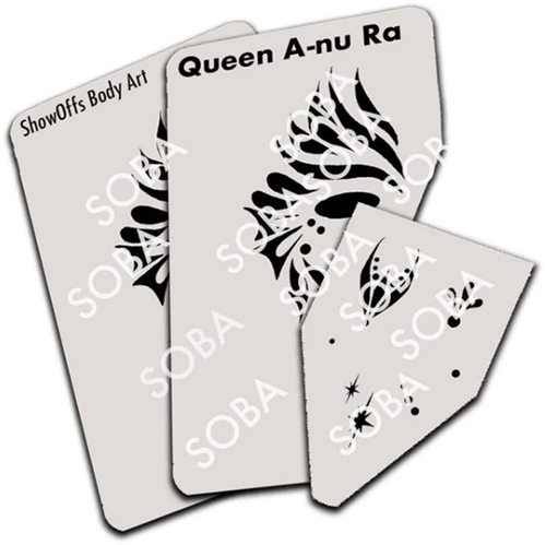 ShowOffs Body Art Queen A Nu Ra Masker Schmink Sjabloon - Afbeelding 2
