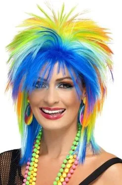 Smiffy's Regenboog Punk Pruik