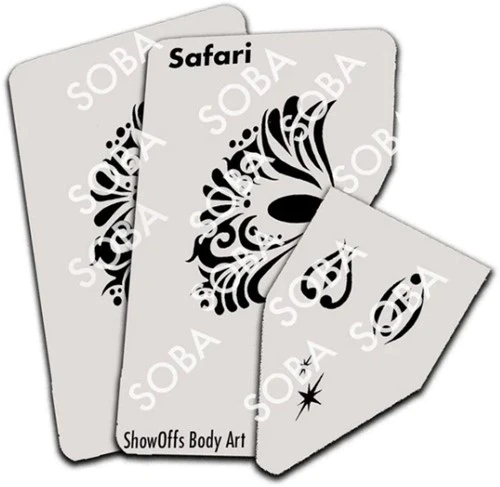 ShowOffs Body Art Safari Masker Schmink Sjabloon - Afbeelding 2