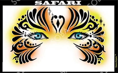ShowOffs Body Art Safari Masker Schmink Sjabloon