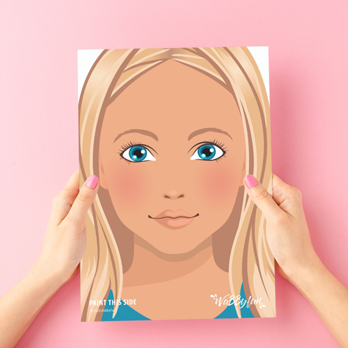 Wabbyfun Schmink Oefenbord A4 Kindergezicht Charlie