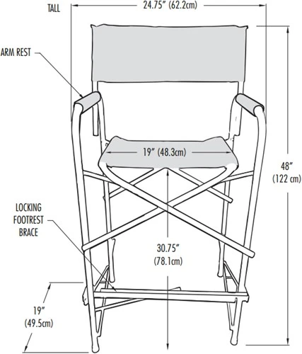 E-zup Schmink Stoel Zwart Incl. Draagtas - Afbeelding 2