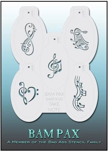 Bad Ass Stencils Schminksjablonenset Bad Ass BAM PAX 3020