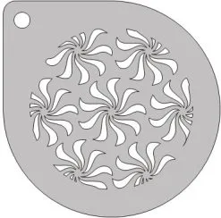 Schmink Specialist Schminksjabloon Rond Twirl Bloemen