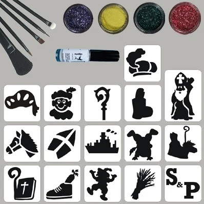 Schmink Specialist Sinterklaas Glittertattoo Set