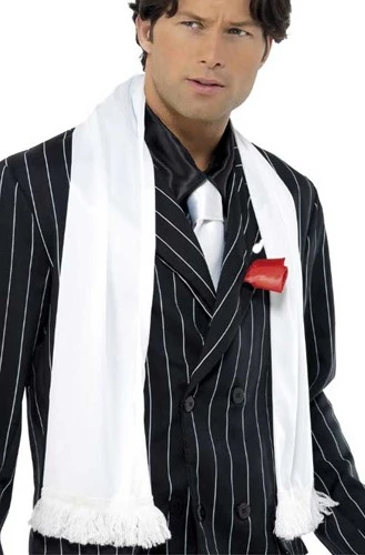 Smiffy's Sjaal Wit Met Kwastjes