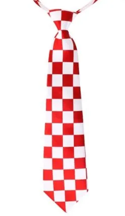 Party Xplosion Stropdas Brabant Rood Wit Geblokt