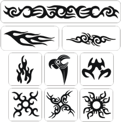 Schmink Specialist Tribal Glittertattoo Sjablonenset