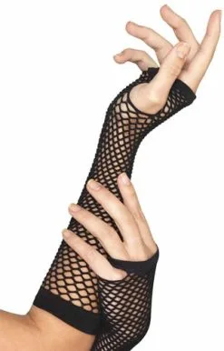 Smiffy's Visnet Handschoenen Zwart