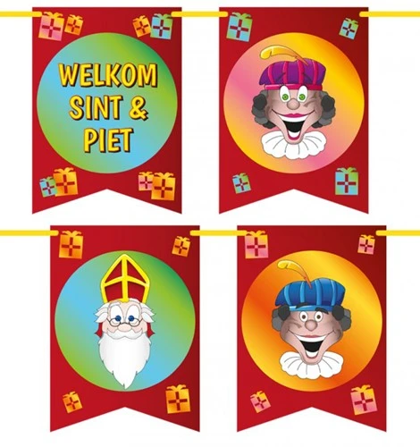Party Xplosion Vlaggenlijn Vaandel Welkom Sint En Piet - Afbeelding 2