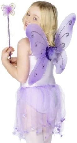 Smiffy's Vlindervleugels Met Toverstaf Kids Paars