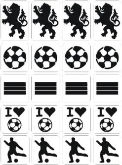 Schmink Specialist Voetbal Glittertattoo Sjablonenset
