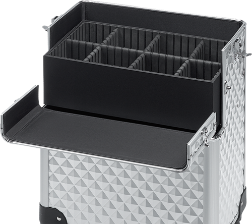 Sibel Zilver Diamant Look Make-up Trolley - Afbeelding 2