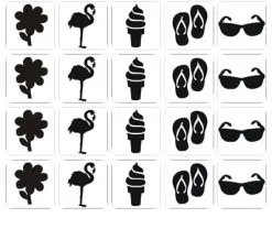 Schmink Specialist Zomer Glittertattoo Sjablonenset