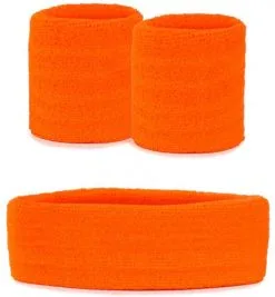 Party Xplosion Zweetbandjes Set Neon Oranje